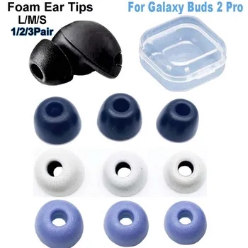 1/2/3 Ζεύγη Αφρού Μνήμης Συμβουλές Samsung Galaxy Μπουμπούκια 2 Pro Μπουμπούκια Αυτί Συμβουλές Αξεσουάρ Ακουστικών Ακουστικά Αντι-πτώση ωτασπίδες Μαξιλάρι
