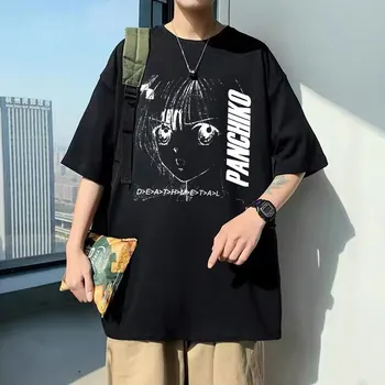 Panchiko death metal Άλμπουμ, Εκτύπωση Tshirt Άνδρες Γυναίκες Hip Hop Oversized Μπλουζάκι Αρσενικό Manga Χαλαρό T-shirt ανδρικό Casual Βαμβάκι Tees