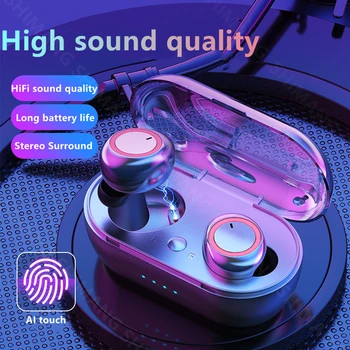 Y50 Ακουστικό Bluetooth 5.0 Ασύρματο Ακουστικό IPX7 Αδιάβροχη Βαθιά Μπάσα Ακουστικά Αλήθεια Ασύρματο Στερεοφωνικό Ακουστικό Sport Ακουστικά TWS