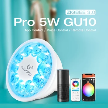 GLEDOPTO Smart 5W RGBCCT GU10 των ΟΔΗΓΉΣΕΩΝ ZigBee Pro 3.0 Ευφυής Επίκεντρο την Εργασία με την Ηχώ Alexa SmartThings Tuya Εφαρμογή φωνητικού Ελέγχου