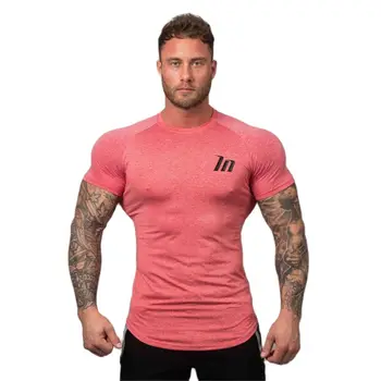 Συμπίεση Skinny T-shirt Ξηρά Γρήγορα οι σουπερ-ελαστικές Shirt Men Gym Fitness Προπόνηση Bodybuilding Tees Κορυφές Τρέχοντας Αθλητικά Ρούχα