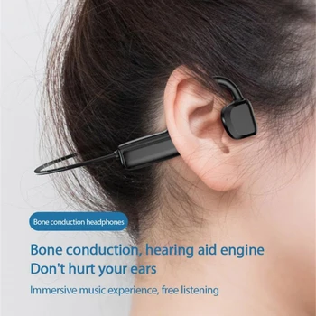 R91A Επαγγελματική Οστικής Αγωγιμότητας Ακουστικό Open-Αυτί συμβατή με Bluetooth Ακουστικά, Ασύρματα Ακουστικά Μονάδα Δόνησης Σώματος