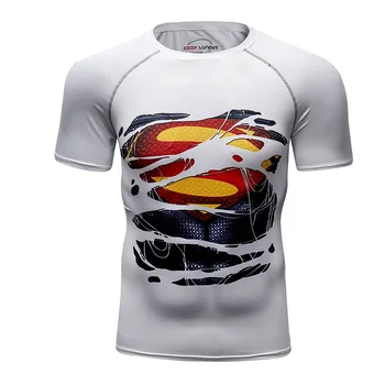 Rashguard Camisetas T Shirt Men Κοντό Μανίκι Συμπίεσης Σφιχτά Γυμναστήριο Sport Digital Print Τρέξιμο Φόρμα Τζέρσεϋ Ιματισμού