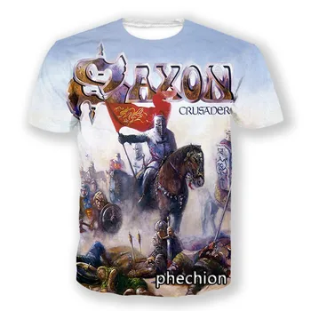 phechion Saxon Μπάντα 3D Εκτύπωσης Άνδρες T Shirt Hip Hop Γυναίκες Tshirt για άνδρες και για Γυναίκες Ρούχα Κορυφές Προμηθευτές για Ναυλωτή Πτώσης A51