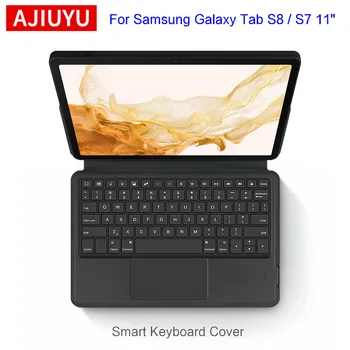 AJIUYU πληκτρολογεί την Περίπτωση Για το Samsung Galaxy Tab S8 S7 11 ιντσών SM-X700 X706 T875 T870 A8 SM-X200 Ταμπλέτα Touchpad Έξυπνη Κάλυψη teclado