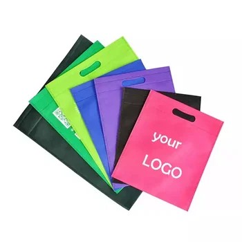 Χονδρικό εμπόριο 500pcs/Lot Συνήθειας Επαναχρησιμοποιήσιμη Μη Υφαμένη Τσάντα Υφάσματος με το Δικό Σας Λογότυπο Για το Δώρο/τα Παπούτσια/Chrismas για Ψώνια 12 Χρώματα 5 Μεγέθη