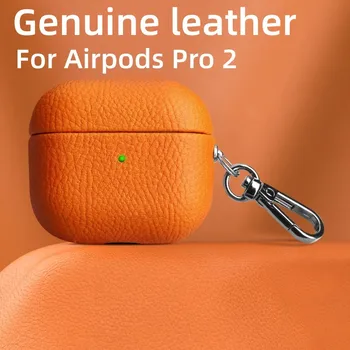 Για AirpPods Pro 2 Γνήσια Περίπτωση Δέρματος AirPods 2 pro 3 κάλυψη Ακουστικό Bluetooth Αξεσουάρ Σχέδιο Lychee Cowhide Με την Πόρπη