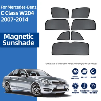 Για Τη Mercedes Benz C Class W204 2007-2014 Sunshade Αυτοκινήτων Ασπίδα Οπίσθια Κουρτίνα Πίσω Πλευρά Μωρών Παράθυρο Σκιάς Ήλιων Γείσων