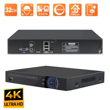 Techage 4K 32CH Βίντεο Εγγραφής Δικτύων NVR H. 265 Βίντεο Εγγραφής Σκληρών Δίσκων Εγχώρια Ασφάλεια CCTV Επιτήρησης Κάμερα Σημείου εισόδου IP Onvif