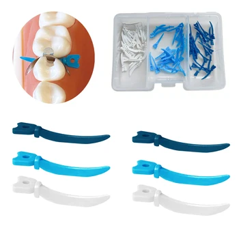 72Pcs Οδοντιατρική Tulwar Σφήνες Sectional Matrix Σύστημα Ξαναγεμισμάτων Σφήνα L/M/S Πλαστικές Σφήνες Με την Τρύπα Οδοντιατρική Υλικά Οδοντίατρο Εργαλείο