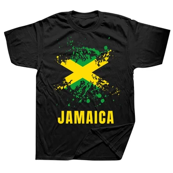 Τζαμάικα Ρετρό Vintage Αθλητικά Τζαμάικας Σημαία T Shirts Γραφικών Βαμβάκι Streetwear Κοντό Μανίκι Δώρα Γενεθλίων T-shirt Mens Clothing