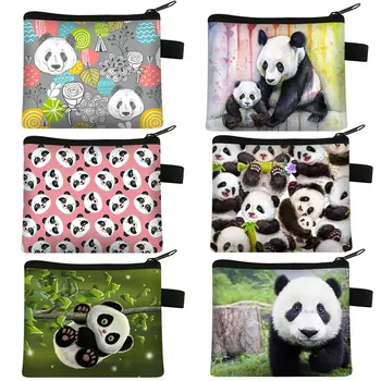 Τα Παιδιά Τσάντες Νομισμάτων Χαριτωμένο Ζώο Panda Πορτοφόλια Νομισμάτων Χαριτωμένα Κορίτσια Πορτοφόλι Γυναίκες Πιστωτική Κάρτα Κάτοχος Κραγιόν Διοργανωτές Τσάντα