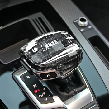 Τροποποιημένο Λαβή Κρυστάλλου Gear Shift Knob Κάλυψη Μοχλό Κεφάλι Ντεκόρ Για Audi A4 A6 A5 Q5 Q7 Q8 A8 Αξεσουάρ