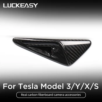 Για Το Tesla Model 3 Y S X Ινών Άνθρακα Εξαρτήματα 3 2017-2023 Πλευρά Τυποποιημένο Φύλλο Πίνακας Αυτοκόλλητα Δευτερεύουσα Κάμερα Κάλυψη Προστασίας