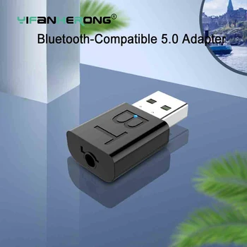 2 Σε 1 Συμβατή με Bluetooth 5.0 Ακουστικός Δέκτης συσκευών αποστολής Σημάτων Μίνι Ασύρματος Προσαρμοστής 3.5 Mm AUX Stereo Πομπός Για το PC Ομιλητής Αυτοκινήτων