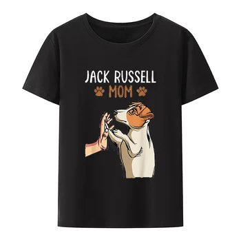 Τζακ Ράσελ Τεριέ Μαμά Χαριτωμένο Σκυλί Μαμά Αστείες Γυναίκες Εκτύπωσης T-Shirt για άνδρες και για Γυναίκες Σύντομο-sleev Μόδας Casual καθημερινό ντύσιμο Graphic T Πουκάμισα
