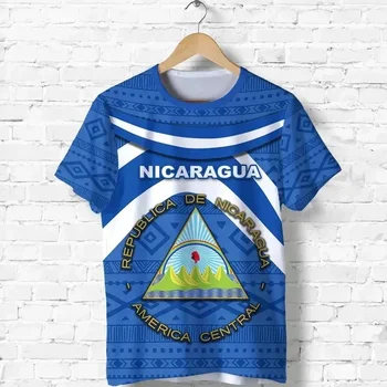 Το παιδί 100-6XL 2023 Νέα Νικαράγουα Σημαία 3D T-shirt Casual ανδρικά ενδύματα Μόδας Κορυφή, για Άνδρες και για Γυναίκες Αναπνεύσιμο T-shirt Μεγάλου μεγέθους