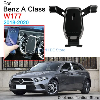 Κινητός Τηλεφωνικός Κάτοχος αυτοκινήτων Εξαεριστήρων Τοποθετεί το Σφιγκτήρα Κλιπ Κινητή Τηλεφωνική Υποστήριξη για Benz Μια Κατηγορία W177 Αξεσουάρ 2018 2019 2020