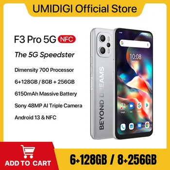 UMIDIGI F3 PRO 5G Τηλέφωνο, Android 13 Smartphone, Dimensity 700, 6.6